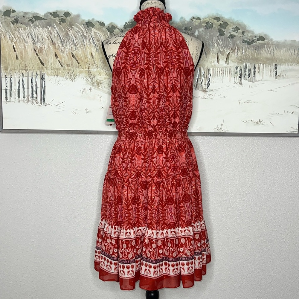 Taylor Women's Floral Printed Mock-Neck Dress Sz 8 🧡 - Picture 5 of 12